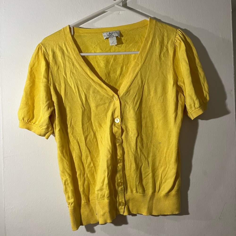 Cute yellow button up tshirt
